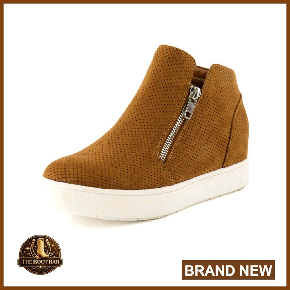 Women's Hidden Wedge Sneakers Wide Width Comfortable Fashion Shoes